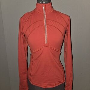 Lululemon Athletica Coral Quarter-Zip Top